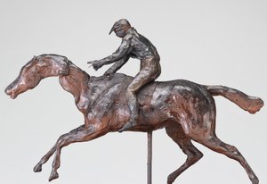 戴帽子的骑师，可能是1890年代。 作者 埃德加·德加