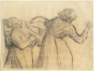 搬运亚麻布的女工，约1885-95。 作者 埃德加·德加