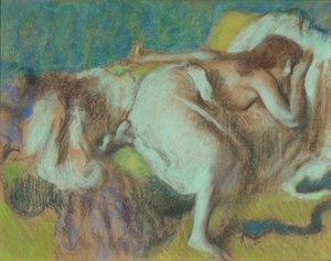Le Repos，约1893年（纸板上的粉彩画）。 作者 埃德加·德加