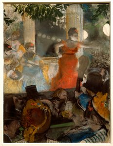 Le cafe 音乐会，大使大使 Edgar Degas (1834-1917) 1876 年的蜡笔画。 0.36 x 0.28 m 里昂。 美术博物馆 作者 埃德加·德加
