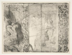 Loges d&39;Actrices（女演员的更衣室），1875年（蚀刻和aquatint） 作者 埃德加·德加