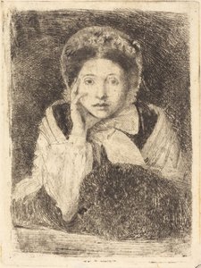 Marguerite De Gas，艺术家的妹妹 Marguerite De Gas，艺术家的妹妹，1860-862。 作者 埃德加·德加