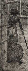 卢浮宫的玛丽·卡萨特（Mary Cassatt）：绘画画廊，1879-1880年。 作者 埃德加·德加