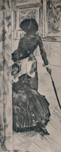 卢浮宫的玛丽·卡萨特（Mary Cassatt），约1880年，1946年 作者 埃德加·德加