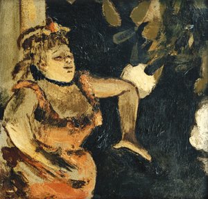 贝卡特小姐在大使馆；贝卡特小姐到大使，c。 1875-1877年 作者 埃德加·德加