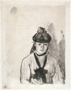 艾伦·安德烈（EllenAndrée）的肖像，约1876年 作者 埃德加·德加