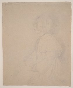 Giulia Bellelli的肖像，1858-9（石墨） 作者 埃德加·德加