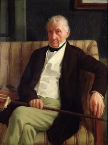 Hilaire Degas（1770-1858）的肖像，艺术家的祖父，1857年