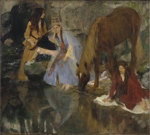 芭蕾舞团“La Source”中的菲奥克雷夫人肖像，约 1867-68 年（布面油画） 作者 埃德加·德加