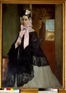 埃德加-德加(1834-1917)1863年创作的特蕾莎-德加的肖像，她是艺术家的妹妹。0,89 x 0,67 米 巴黎，奥赛博物馆 作者 埃德加·德加