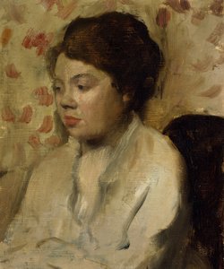 一名年轻女子的画像，ca。 1885年。 作者 埃德加·德加