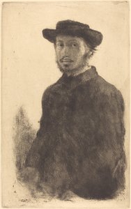 埃德加-德加的自画像，1857年。 作者 埃德加·德加