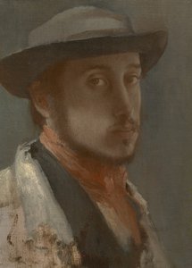 自画像，约1857年？-58 作者 埃德加·德加