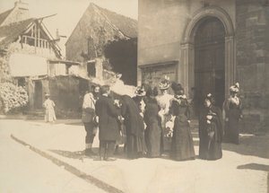 街景，La-Queue-en-Brie Val-de-Marne，约1896年。 作者 埃德加·德加
