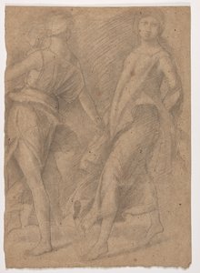 安德烈·曼特尼亚（Andrea Mantegna）的研究，“ Parnassus”，c.1854-56 作者 埃德加·德加