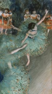 绿色的舞者。 1877-79 作者 埃德加·德加