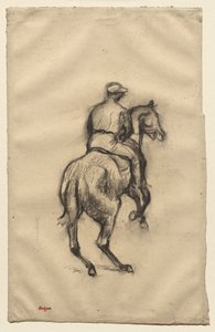 骑师，约1885年-1900年（纸上木炭） 作者 埃德加·德加