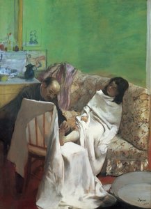 修脚，1873年（画在纸上的油） 作者 埃德加·德加
