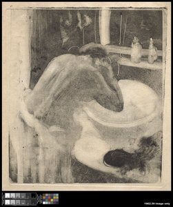洗脸盆，约1880-85年 作者 埃德加·德加