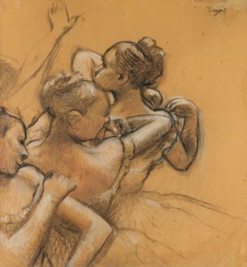 三个舞者，约 1895-99（粉彩和木炭纸） 作者 埃德加·德加