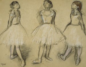 1879-80年，第四位舞蹈家的三项研究 作者 埃德加·德加