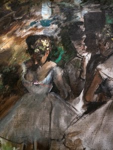幕后的三位舞者（细节）。 1880-1885 年。 布面油画。 作者 埃德加·德加