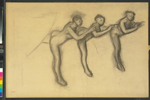 三位穿着紧身衣的舞者，约1895年至1900年 作者 埃德加·德加