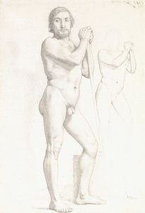关于一个人的两次学术研究，约1856年 作者 埃德加·德加