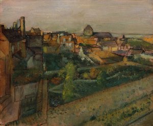 观点的Saint-Valery-sur-Somme，1896-98 作者 埃德加·德加