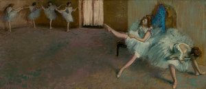 在芭蕾舞之前。 1890-92 作者 埃德加·德加