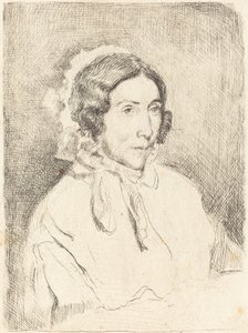 戴荷叶边帽的女人 Dame agée, 18591860. 作者 埃德加·德加