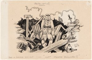 报复，损害之痛挖出：上帝惩罚英格兰!!!，1917年 作者 埃德加·弗莱尔