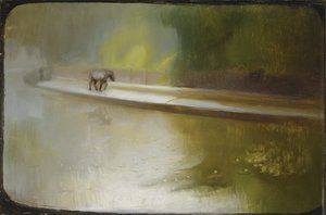 早上好格拉摩根运河（木板油画） 作者 埃德加·赫伯特·托马斯