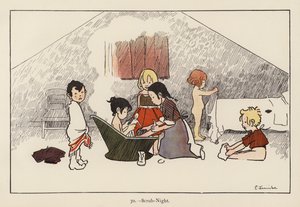 Scrub-Night (colour litho) 作者 伊迪丝·法米洛（Edith Farmiloe）