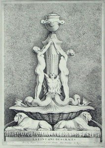 La Fontaine des Graces，Huquier刻的（雕刻）。