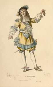莱丽角色的服装，约 1868 年（雕刻）