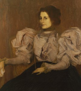 贝斯纳德夫人肖像，约1896年（布面油画） 作者 埃德蒙·弗朗索瓦·阿曼·让