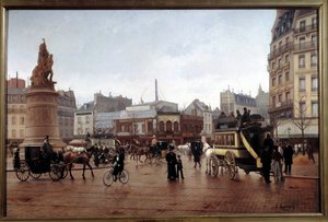 1896 年克利希广场景观 埃德蒙·格兰让 (1844-1908) 作画，1896 年 0,85x1,3 m 巴黎，卡纳瓦莱博物馆