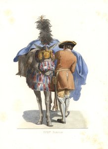一个马术仆人，法国 作者 Edmond Lechevallier Chevignard