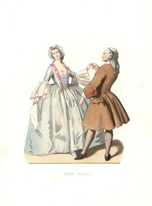 舞蹈大师和年轻的威尼斯女人 作者 Edmond Lechevallier-Chevignard