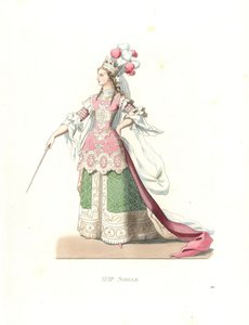 穿着芭蕾舞服装的法国妇女 作者 Edmond Lechevallier-Chevignard