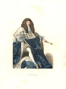 年轻的路易十四，法国国王 作者 Edmond Lechevallier-Chevignard