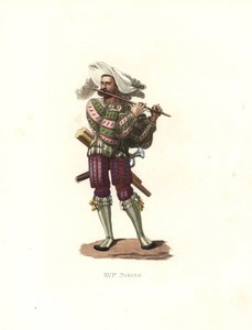 德国士兵吹奏笛子 作者 Edmond Lechevallier-Chevignard