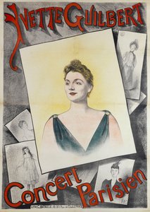 Yvette Guilbert Concert Parisien，1890年。 作者 埃德蒙·玛丽·霍纳