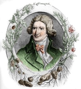 安托万-奥古斯丁-帕门蒂尔（1737-1813）的肖像，法国军事药剂师和农学家。埃德蒙-莫兰的版画 作者 埃德蒙·莫林