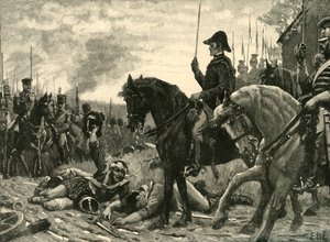 滑铁卢战役后在惠灵顿和布吕歇尔会面，1815年至1890年。 作者 埃德蒙·布莱尔·莱顿