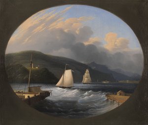 康沃尔郡登陆，哈德逊河，1851年 作者 埃德蒙·科茨（Edmund C. Coates）