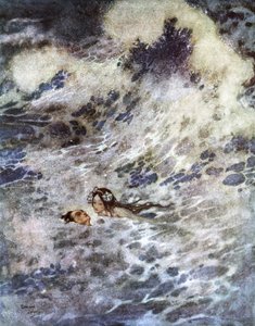 小美人鱼》（石版画） 作者 埃德蒙·杜拉克（Edmund Dulac）