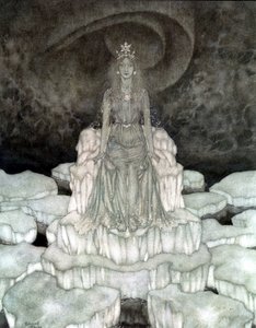 "雪女王雪女王》中的马杰斯特 作者 埃德蒙·杜拉克（Edmund Dulac）