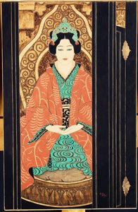 柳树（水粉颜料、彩色粉笔、钢笔和黑色墨水加铅笔） 作者 埃德蒙·杜拉克（Edmund Dulac）